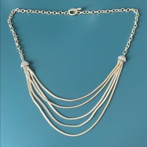 Gold Tone Chain Necklace with a Layered Effect
